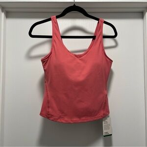 Halara SoftlyZero™ Plush Coral Cropped Yoga Tank Top Medium NEW